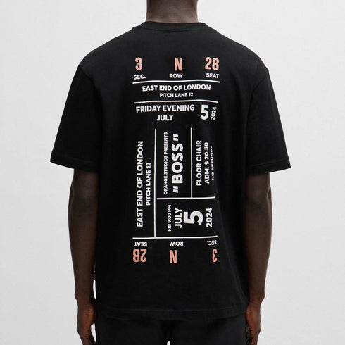 CAMISETA NEGRA TEE RECORDS BOSS